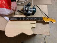 Milling the placement for the neck...